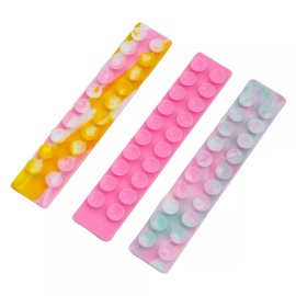 Zummy Link 6.5 inch Suction Pop It Bracelet Fidget Toy Stress Anxiety ( 3 PACK ) - M2