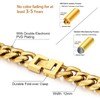 KRKC&CO 8/10/12/14mm Cuban Link Chain for Men, 18k Gold Miami