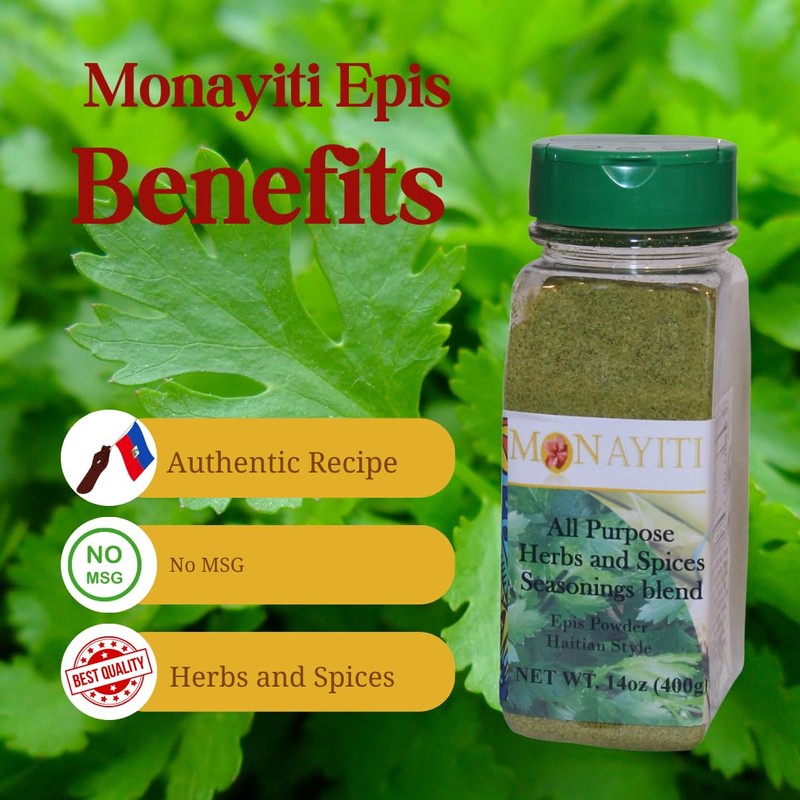 Monayiti Epis Haitian Style Seasoning 14oz (400g). Seasonings Powder. blend