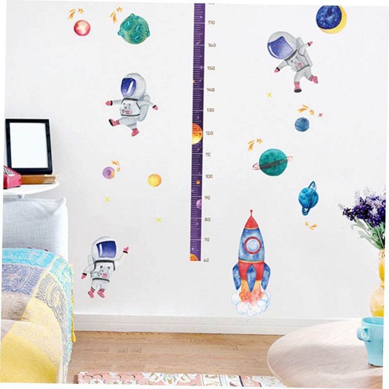CORHAD 1 Set Removable Height Wall Sticker Astronaut Pattern Decal