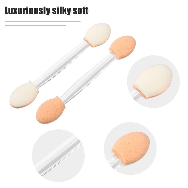 VOCOSTE Eyeshadow Brush, Sponge Tip, Disposable Double Eye Shadow Brush,