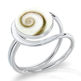 Planetys - 925 Sterling Silver Ring Eye of Saint Lucie - Santa Lucia - Oeil de Sainte Lucie - Shiva Eye, Sterling Silver