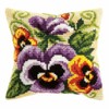 Orchidea Pansies Pillow Needlepoint Kit