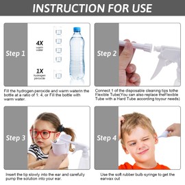 RUNDONG Ear Wax Removal Kit, Ear Wax Remover, 10-in-1 Ear Wax Removal Tool Kits for Ear Irrigation, Ear Washer Bottle System for Ear Cleaning, Earwax Remover for Adults, Kids and Elders