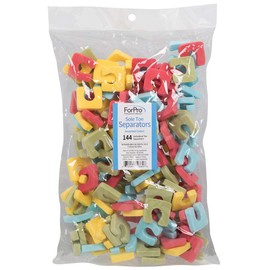 ForPro Sole Toe Separators, Assorted Colors, Individual Pedicure Toe Separators, 1” W x 1” L, 144-Count
