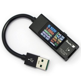 Route R Output OFF Timer Function Multi-Function Color Large Screen Metal Housing USB Simple Voltage/Current Checker RT-USBVAC8QC