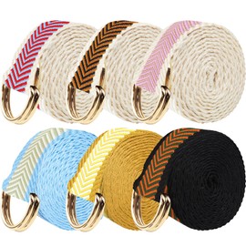 6 Packs Yoga Strap for Stretching Yoga Belt Adjustable Straps for Yoga Non Elastic Yoga Stretching Strap Yoga Exercise Straps for Pilates (Arrow Style)