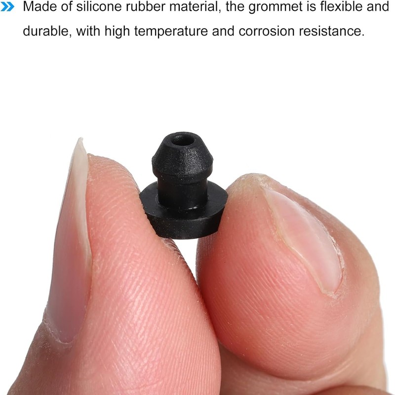 10Pcs Snap Rubber Grommet Hole Plug Mount Dia 6.5mm ID