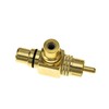 1RCA Male to 2RCA Female Right Angle Splitter Adapter Gold