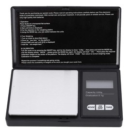 Digital Scales Mini High Precision LED Digital Pocket Scales Gold Silver Diamond Jewellery Stone Measuring Tools Balance (1000g/0.1g)