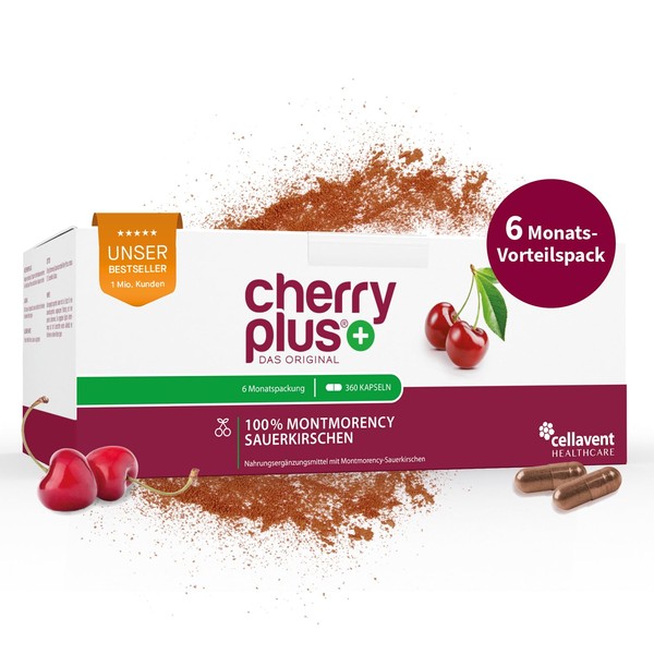 Cherry Plus-Das Original US-Montmorency-Sauerkirschen Kapseln C hochdosierter Sauerkirschen-Extrakt C 55.000