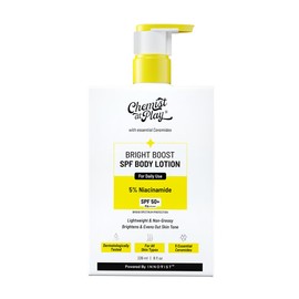 Chemist at Play Bright Boost SPF Body Lotion With 5% Niacinamide & SPF 50+ PA++++ 24 hours Moisturization Lightweight & Non-Greasy Formula 236ml