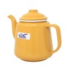Enamel Teapot Tin Falcon Mustard White Rim 1.5L Gas and