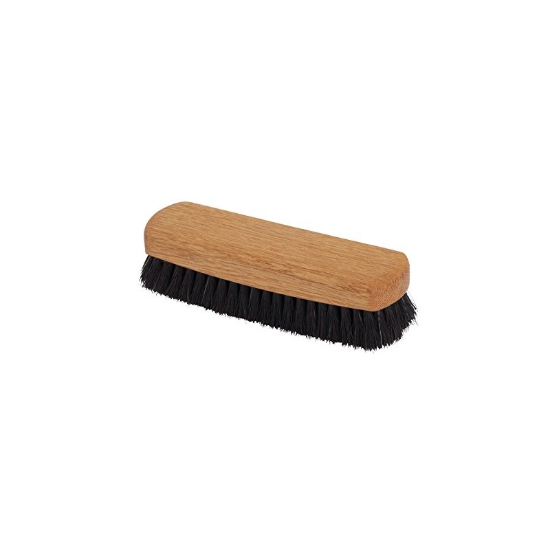 Redecker Dark Shoe Shine Brush Horsehair Oak 390616, black