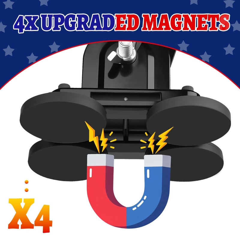 Xiuouix Magnetic RV Flag Pole Holder for 5th Wheel Hitch