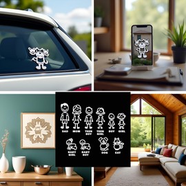 White Car Sticker I Love My Family Car Stickers and Decals Pet Cat Dog Animal Decal for Car Window Phone Notebook Decorative Cars Walls Exterior Accessories
