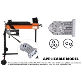 Xiuganpo Electric Aluminum Alloy Log Splitter Pump Casting Housing, Universal Replacement Parts Accessories for Hydraulic Splitter with Seals