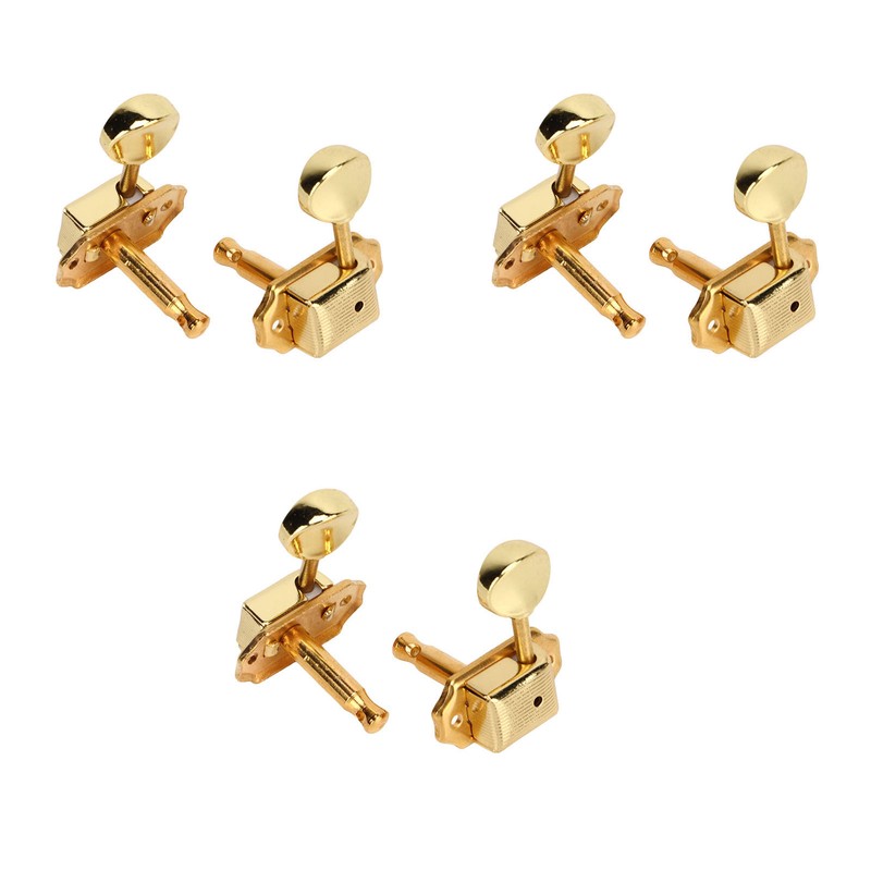 6 Pcs String Tuning Pegs 3L3R High Strength Metal Machine