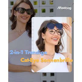 Meeloog Oversized Polarized Oversized Sunglasses for Women - Car Driving Glasses Cover MST0066, black
