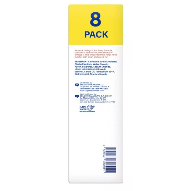 Protex (8 Bars 3.7 oz.) PROTEX OMEGA 3 CLEANING ANTIBACTERIAL