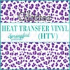 White & Purple Leopard Spots Pattern #3 Glitter HTV 12x18