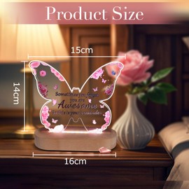 Inspirational Gifts for Women Butterfly Shaped Acrylic Plaque Proud of You Appreciation Gifts for Family Best Friends Colleague Boss Teacher