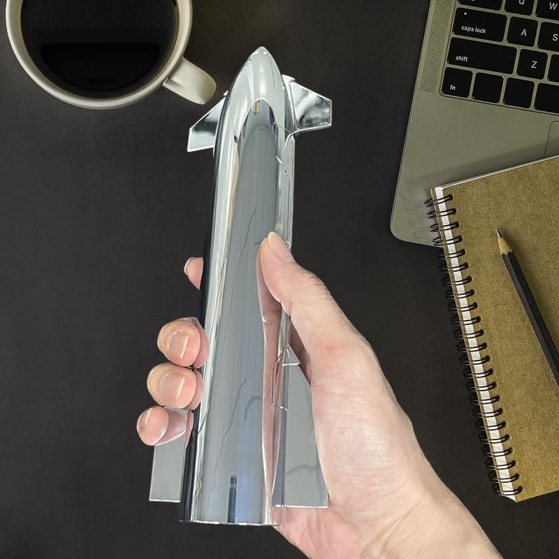 SpaceX Starship Rocket Display Model with Metallic Texturel Ratio 1:200,ABS