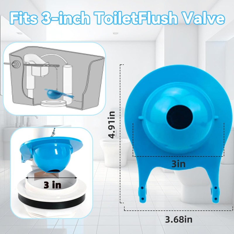 2 Pack 3 Inch Toilet Flapper Replacement Compatible with Gerber