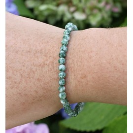 Natural Green Jade 6mm Gemstone Bracelet Healing Crystal Reiki Mothers Gift