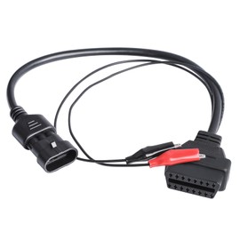 ZORKNOPT 3 Pin OBD1 to 16 Pin OBD2 Diagnostic Connector Cable Compatible for F iat, OBD1 to OBD2 Adapter Extension Cable with Two Clip