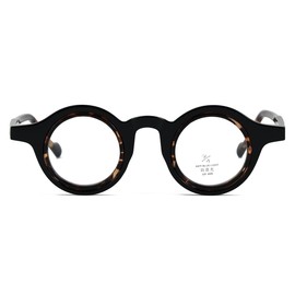 moomoobird Small Round Glasses Women Men TR90 Frame Vintage Glasses Frame Blue Light Retro Glasses UV400, Black Leopard Frame