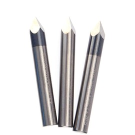 HUHAO 60-Degree V-Groove Engraving Router Bit Set - 3PCS Premium Carbide CNC Cutter for Stone, Granite, PCD Materials, 0.5mm Cut Diameter, 6mm Shank Durable Precision Carving Tool