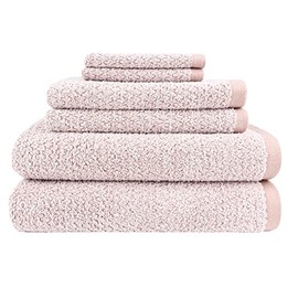 Everplush Diamond Jacquard Bath Towel Set - 10 Piece, Rose