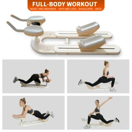 High Performance Spine Twist & Stretch Trainer for Professional Yoga Training Fitness Gym Home Workout Lumbar Support GearColour: White Color, Size: 1240*455*320mm