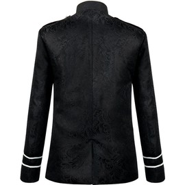 NOQINHOO Steampunk Gothic Style Cosplay, Napoleon Style, Military Uniform Suit, Medieval Recovery Jacket, Men's, Victoria's New Coat, Court Costume, Stage Costume, Stage Costume, Performance Clothing,
