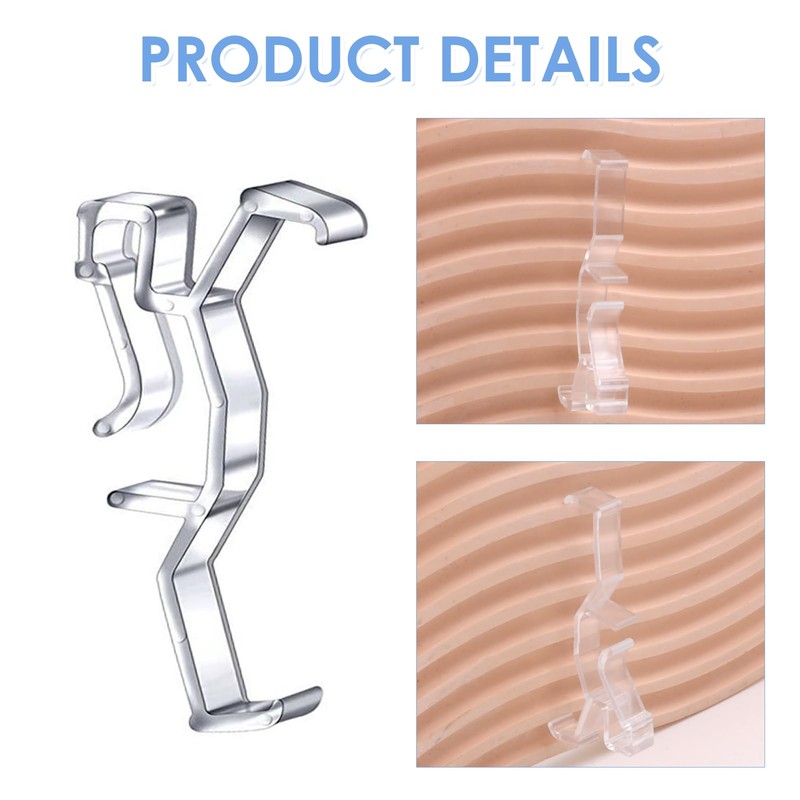 THKO 10pcs Valance Clips, Clear Window Valance Blind Clips Stable