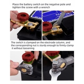 Top Post Battery Disconnect Switch 12V 125A Heavy Duty Brass Marine Car Truck RV Boat Anti-Corrosion Quick Release Knob for Battery Saver 0.59-0.67" Universal Fit Prevents Battery Drain (Red)