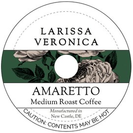 Amaretto Medium Roast Coffee (Single Serve K-Cup Pods) (Gourmet, Naturally Flavored, Whole Coffee Beans) (12 pods, ZIN: 571128)