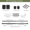 Double Curtain Rods 36-72 Inches for Windows, 1 Inch Diameter