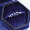 Sterling Silver Full Eternity 2mm Prong Set CZ White Blue