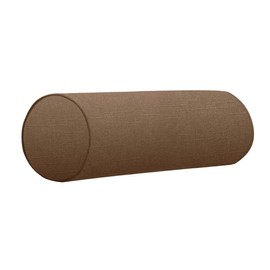 Neck Roll Pillowcases Velvet Cylindrical Pillow Covers 16"x6" with Hidden Zipper for House Home Decor Neck Roll Pillow Cervical Neck Roll Memory Pillow Cylinder Round Cushion (Linen Coffe, 16x6)