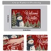 Winter Snowman Door Mat 35 x 23 Inch Non Slip