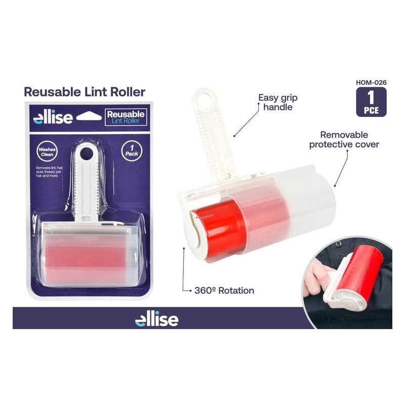 Ellise Reusable Lint Remover Roller with Grip