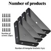 L&M Trapeziform Angle Brackets 4 PCS , Shelf Brackets Heavy