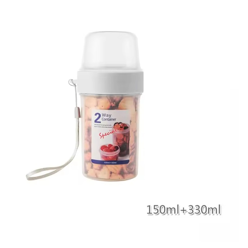 Breakfast Cereal & Yogurt Container with Fork – Sealed Food