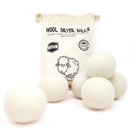 ZJHBONE Wool Dryer Ball 6-Pack Softener,Reusable,Reduce,Saves Drying time,Clothing Wrinkles for Home