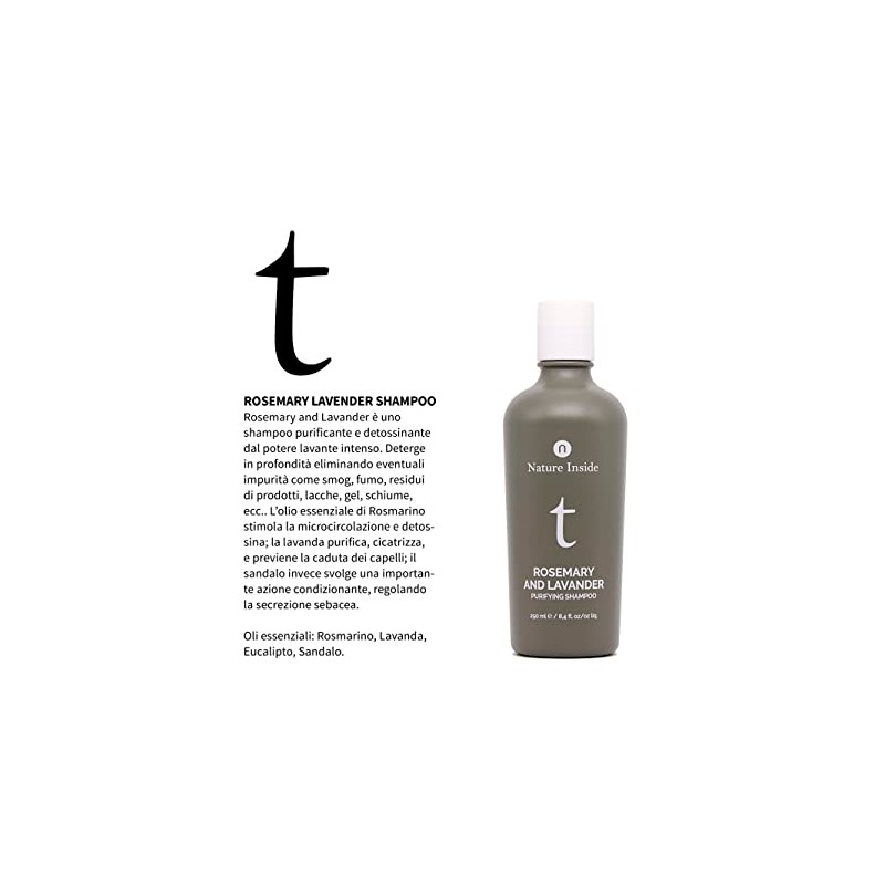Naturalmente Rosmarino E Lavanda N25003 Shampoo