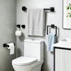 VELIMAX Mattle Black Towel Bar, SUS304 Stainless Steel Bathroom Hardware