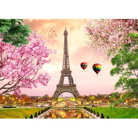 Brain Tree - Paris 1000 Piece Puzzle for Adults - Unique Puzzles for Adults 1000 Pieces and up with Droplet Technology for Anti Glare & Soft Touch - 27.5”Lx19.5”W