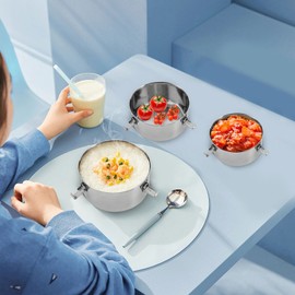 3 Sets Stainless Steel Food Storage Containers, Kitchen Food Containers Airtight